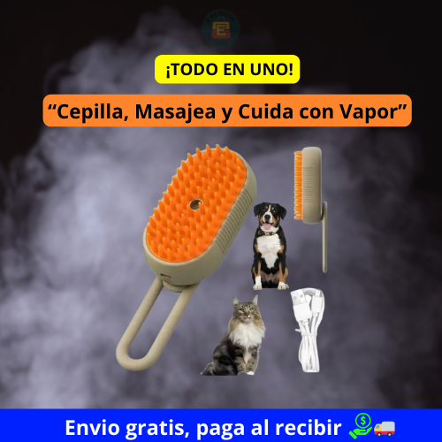 🐶🎁 El Mejor Regalo Para Tu Peludo: Cepillo a vapor 3 en 1 🐱💝